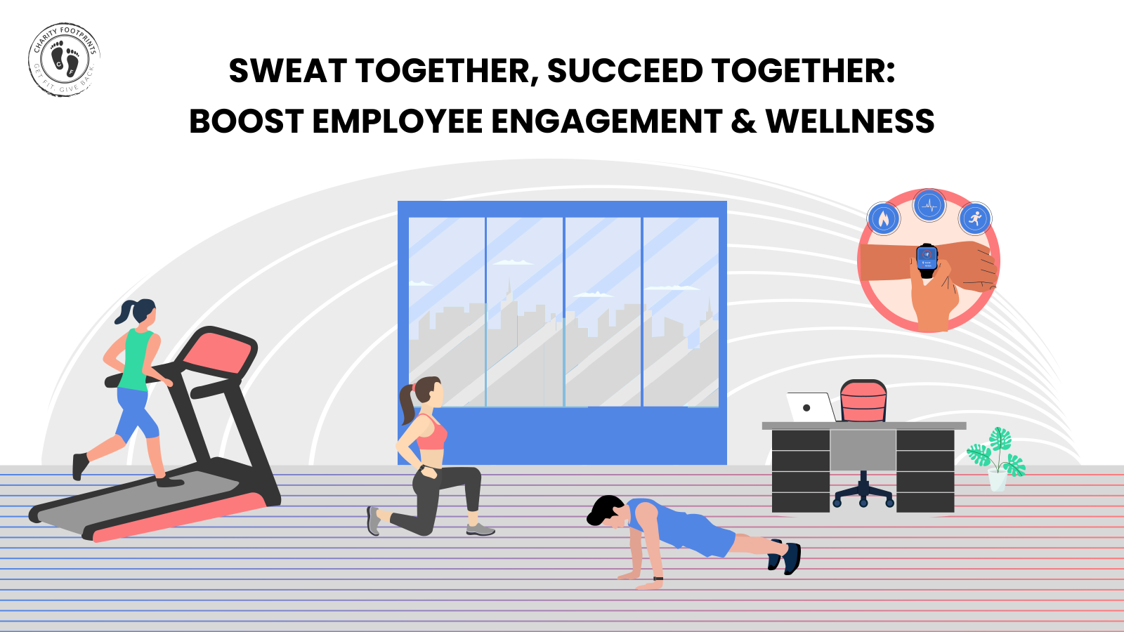 Discover how Charity Footprints helps companies implement virtual fitness challenges that boost wellness, culture, and social impact — featuring Avaya Month of Giving Challenge & Amazon Employee Wellness & Engagement Event.